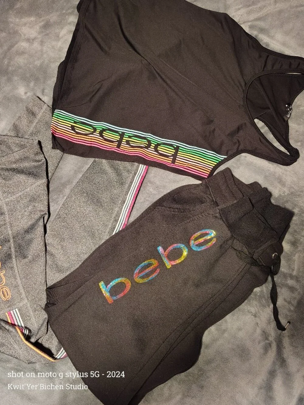 Bebe activewear 3 pc set sz MED